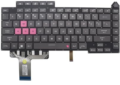 xiixtoo New Replacement Laptop Keyboard for ASUS ROG 5R Strix G15 G513, USB, Black, US Layout, Backlit
