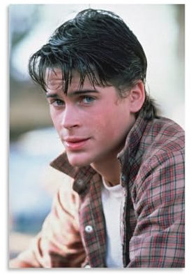 REDCHAMBER Filmposter Rob Lowe aus den 80er-Jahren, Heimdekoration, Poster, Wandkunst, hängend, Bild, Druck, dekoratives Gemälde, Poster, 30 x 45 cm