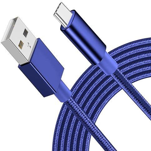 USB C Charger Cable, 3A Type C Charger Cable Fast Charging Nylon Braided USB C Cable Compatible with iPhone 15/15 Pro Max, Samsung Galaxy S23/S22/S21, Note 10, Huawei P40/P30, Google Pixel (3 Meters)