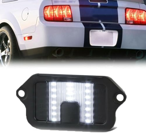 BHZNGD 1 Stück Nummernschildbeleuchtung, 18 SMD-Nummernschildbeleuchtung, kompatibel mit Ford Mustang GT 2005-2009