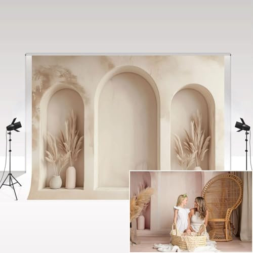 Kate Fotografie-Hintergrund, 3 x 2 m, Boho-Bogen, für Erwachsene, Kinder, Geburtstag, Hochzeit, Mutterschaft, Kunst, Porträt, böhmische Pampasgras, Dekoration, Requisiten, Hintergrund für Fotoshooting