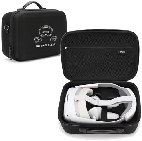 Hard Carrying Case for Pico 4 Ultra Accessories, All-in-One Storage Bag Travel Case Shoulder Bag for VR Headset, Controller and Other Accessories, 31 * 21 * 13.5cm (Black)