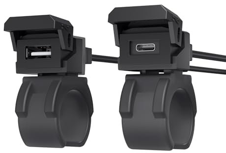 Kriogor Prise USB Moto Etanche Charge Rapide, Chargeur USB Moto 18W QC3.0 USB et 30W PD Type C, Prise de Chargeur de Voiture Adaptateur USB Étanche pour Moto IP66 pour SUV Marin de Bateau 12V