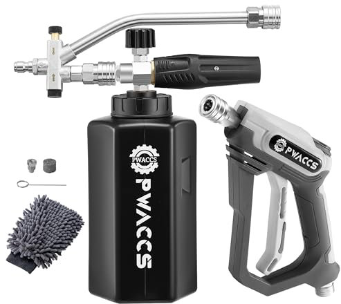 PWACCS Pressure Washer Foam Gun with Dual Connector, 1.5 Liter