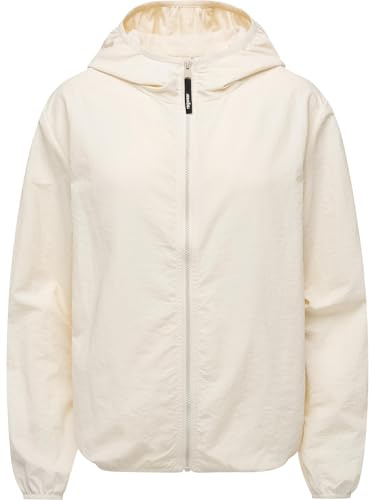Ragwear Damen leichte Übergangsjacke Sommerjacke kurz mit Kapuze Vinzie B YOUMODO Ecru Gr. XXL