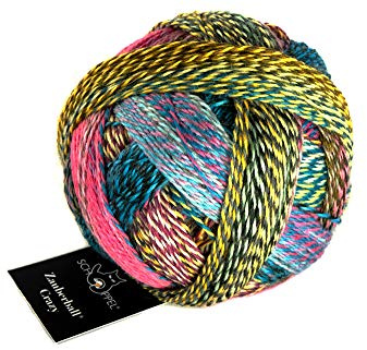 Schoppel Zauberball Crazy | Nachhaltige Sockenwolle mit Farbverlauf | Sockengarn zum Stricken oder Häkeln | bunte Strumpfwolle 100g (2389 Jubilaeumsparty)