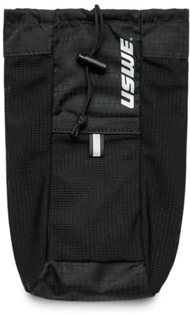 USWE Chest Pocket Harness - Versatile, Quick Access Storage Pouch for Hydration Packs - Ideal for Cycling, Hiking & Outdoor Activities - Secure & Easy Mount, Water-Resistant (Black)