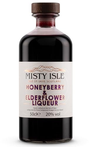 Misty Isle Honeyberry & Elderflower Gin Liqueur | 50cl 20% ABV | An island premium spirit | Ingredients hand grown in our distillery garden | Gin Awards 2024 gold for ‘Gin Liqueur of the Year’