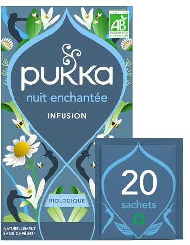 Pukka, Infusion Biologique et Ayurvédique, Nuit Enchantée, 100% des Ingrédients Issus du Commerce Equitable, 20 Sachets