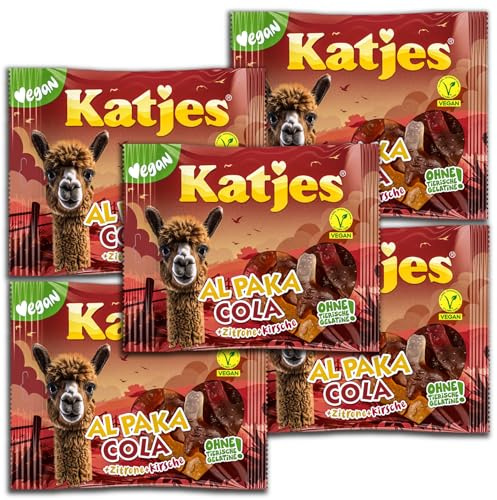 5 er Pack Katjes Al Paka Cola+Zitrone+Kirsche 5 x 175g
