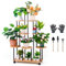 Wuciray Support Plantes Interieur 9 Niveaux Porte Plante Interieur Avec Roulettes Meuble Plantes D'intérieur étagère Multi-plantes Salon Et Chambre À Coucher Etagere Plantes Exterieur