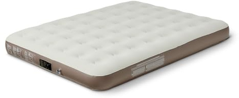 Amazon Basics Luftmatratze Queen Size mit Integrierter Elektropumpe, 203cm L x 152cm B x 24cm H, Tragetasche