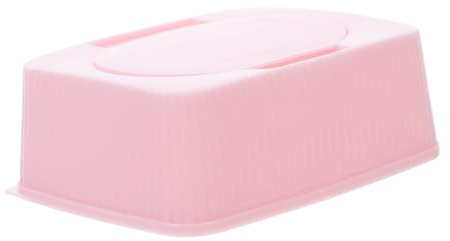 Boîte de Lingettes Bébé à Couvercle Rabattable, Anti-poussière, Rose | PP Rectangulaire, Usage Maison et Salle de Bain, pour Cotons et Lingettes, Design Léger et Mignon