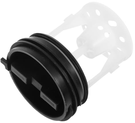Washing Machine Drain Hose Seal Plug with Filter Mesh Abs Black | Integrated Mesh, Leakproof Fit, Easy Installation, Universal Use, for Laundry Room, Kitchen, Bathroom Drainage