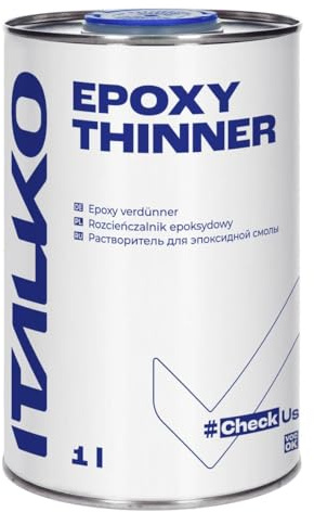 ITALKO Epoxid Verdünner 1L – Epoxy Verdünnung für Lack Farben Harz Grundierung Epoxidharz Lösungsmittel Epoxy Reiniger Entfetter Pistolenreiniger Epoxidfarbe Lösemittel