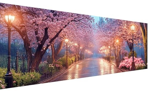 MOMAKA 5D Groß Diamond Painting Kits Baum, DIY Diamant Malerei Full Drill Set Landschaft, Runde Diamant Arts Craft Cross Stickerei Malerei Kits für die Home Wanddekoration 30x80 cm
