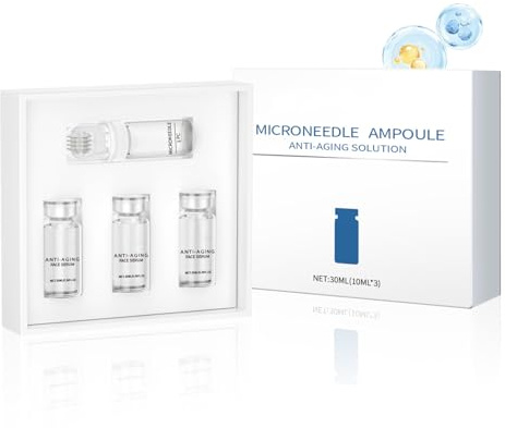Micro Infusionssystem, Micro Infusion System Set, Microneedling Serum, Anti-Aging Micro Needling Set, Hyaluronsäure & Kollagen Serum Ampullen, Hydrating & Plumping Glow Skincare für Gesicht und Lippen