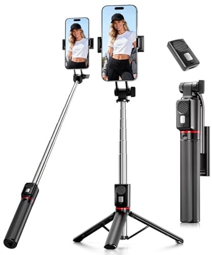 Selfie Stick & Hand -Stativ, 130cm Tragbares Stativ für Smartphone mit Drahtlos-Fernauslöser, Kompatibel mit iPhone/Android