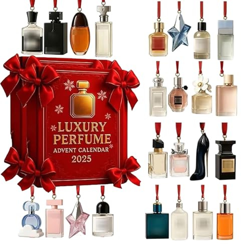 Luxus Parfüm Adventskalender 2025, 24 Tage Parfüm Display Geschenkset, 24 Tage Designer Düfte für Frauen & Männer - Premium Holiday Countdown Geschenke Set, Elegante Acryl-Display-Stücke (2 Set)