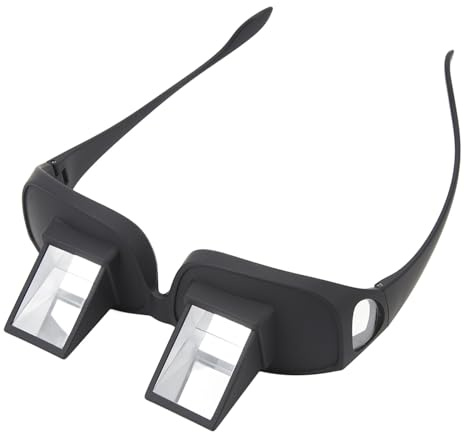Ejoyous Brille mit 90 Grad Prisma, Glasses Prism-Brille Hochauflösendes Bettprisma-, zum Liegen, Lesen und Fernsehen, Schwarz