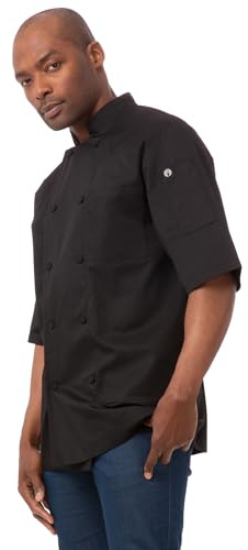 Chef Works Mens Jlcvblk2xl Jacket, Black, XXL UK | Provides long-lasting comfort and durability in busy commercial kitchens, maintaining a professional look all day.