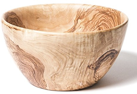 Bérard Olivenholz Obstschale | Hochwertig verarbeitete Olivenholz Schale | Ø 28 - 29 cm | In Handarbeit gefertigte Obstschale Holz | Jede Holzschale ist ein Unikat | Holzschale groß