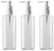 Bouteilles en plastique transparent avec pompe, distributeurs rechargeables de 50 ml, 100 ml, 120 ml, 150 ml et 200 ml, lot de 3, idéal pour les voyages