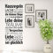Grandora Wandtattoo Hausregeln Lache Lebe Liebe I schwarz (BxH) 58 x 135 cm I Familie Flur Küche Wohnzimmer Sticker Aufkleber Wandsticker Wandaufkleber W5452