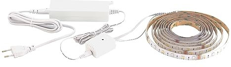 EGLO connect LED Band STRIPE-C, Smart Home Leuchtband, RGB Band selbstklebend und kürzbar, Kunststoff in Weiß, dimmbar, Weißtöne und Farben einstellbar, Beleuchtung Wohnzimmer, Länge 5m