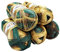 5 x 100 Gramm Alize Diva Batik Wolle mehrfarbig mit Farbverlauf, 500 Gramm merzerisierte Strickwolle Microfiber-Acryl (gold grün grau 3307)