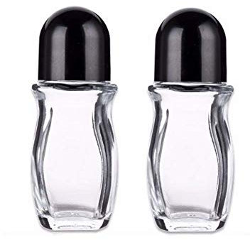 Roll On Glass Bottles for Essential Oils,2 Pcs Deodorant Bottles Perfume Roller Bottles Empty Deodorant Containers Roller Ball Bottles for Fragrance Cosmetics (50ml/1.69Oz)