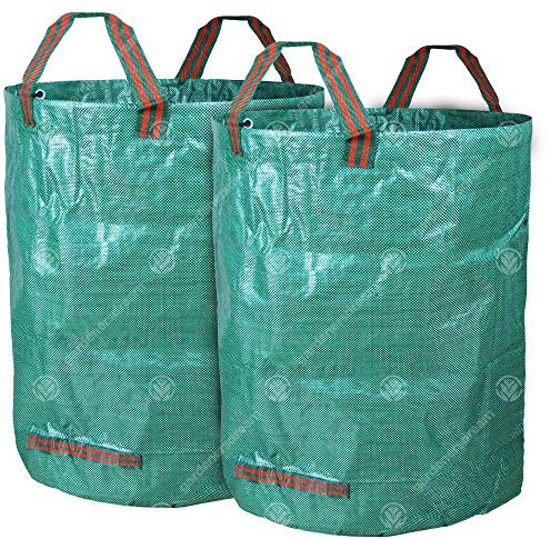 GardenersDream 2 x Round Garden Waste Bag - Large Professional Heavy Duty Reinforced Refuse Storage Sack (2 x 400L)
