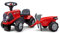 Falk Case IH Traktor mit Anhänger, Rechen und Schaufel, Rechen und Schaufel, 2 Sets Sticker, Push Rutschspielzeug für Kleinkinder +1 Jahr FA238C