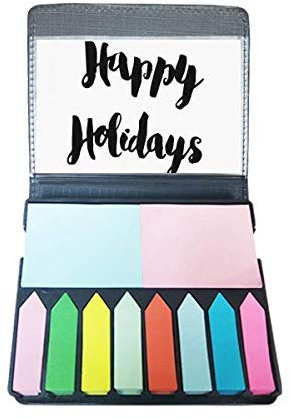 Haftnotizen mit englischer Aufschrift „Happy Holiday“