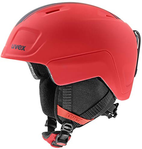 uvex heyya pro - Leichter Skihelm für Kinder - individuelle Größenanpassung - optimierte Belüftung - Race red matt - 51-55 cm