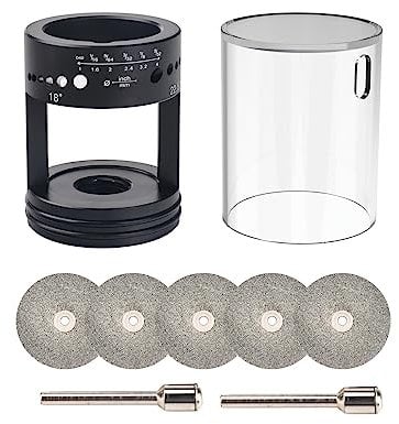 3mirrors Aluminum Tungsten Electrode Sharpener Grinder Head TIG Welding Tool 24 Guides, 24 Multi-Angle & Offsets, Full-Featured Tool w/Dust Housing, Healthy Version