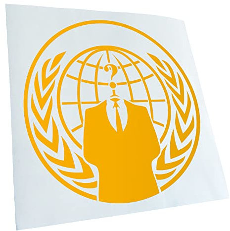 - Autoaufkleber - Anonymous - Wappen - Anzug Aufkleber für Auto, Laptop, Fahrrad, LKW, Motorrad mehrfarbig JDM Decal Racing