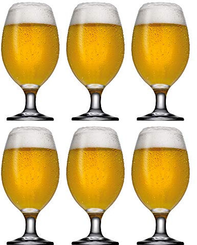Set of 6 Bistro 400ml Stemmed Drinking Beer Drinking Glassware Gift