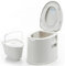 Toilette Portatile con Box Portaoggetti WC in Plastica a Doppia Tenuta Ispessita Rialzata adatta a Donne Incinte Anziani Pazienti