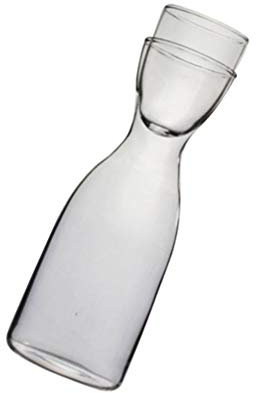 Cabilock 1 Set Nacht Karaffe Glas Nacht Wasser Karaffe mit Tumbler Glas Wasser Karaffe Set für Eine Handliche Mitternacht Trinken Hause Büro Hotel