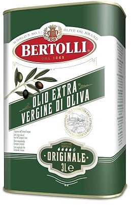 Bertolli Extra Virgin Olive Oil, Originale, Olive Oil Extra Virgin Bulk Pack, 3 Litre Tin, Packaging may vary
