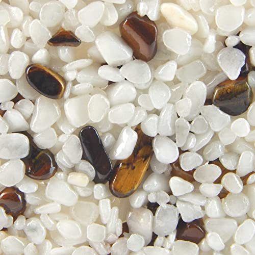 Terralith Edelsteinteppich WAND Tigerauge/Bianco für 1 qm