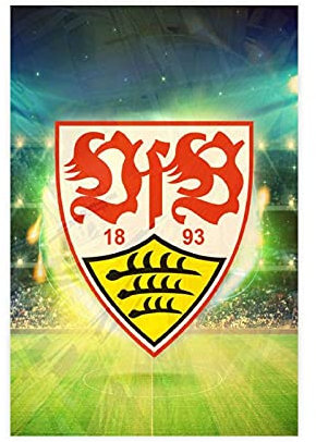 JINGXIU Fußball Team VfB Stuttgart Stil 8 Leinwand Poster Schlafzimmer Dekor Sport Landschaft Büro Zimmer Dekor Geschenk 40 x 60 cm Ungerahmt