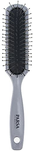 PARSA Beauty Haarbürste Unicolor – Allround Stylingbürste mit Metallpins & Noppen, Kopfmassage Bürste für Durchblutung, Bürste für nasses & trockenes Haar, für alle Haartypen, ergonomisch