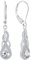 YL Unendlichkeit Knoten Tropfen Ohrringe 925 Sterling Silber April Geburtsstein Simuliertes Diamant Ohrringe für Damen