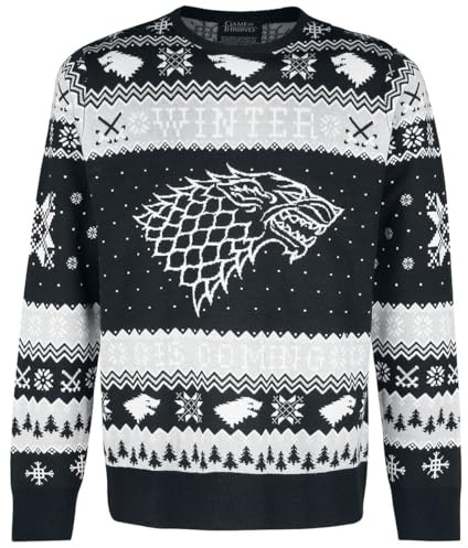 Game of Thrones Winter is Coming Männer Weihnachtspullover grau