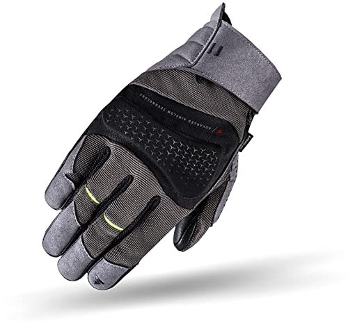 SHIMA AIR 2.0 Men Motorradhandschuhe Herren - Belüftete, Sommer Handschuhe aus Mesh mit Knöchel und Finger Protektoren, Verstärkte Handfläche (Grau, XXL)
