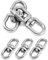 QWORK® 5 Stück M6 Drehwirbel, 360° Swivel Edelstahl Drehwirbel für Hängesessel, Boxsack und mehr, Tragfähigkeit bis 150kg