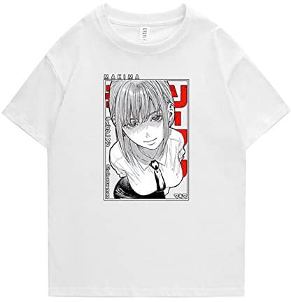 Chainsaw Man Makima T-Shirt Unisex Anime Print Tops Pullover Summer Casual Comfy Short Sleeve T-Shirt