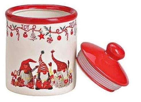 Gravuren Feller Keksdose Nikolaus, Vorratsdose, Keramikdose, Gebäckdose, Plätzchendose, Wichtelgeschenk, Tischdekoration